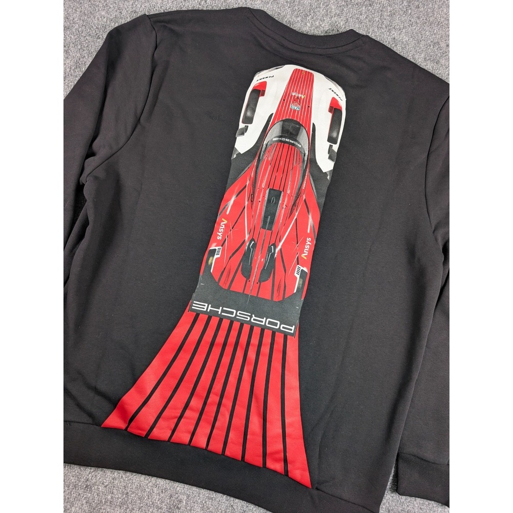 Porsche Penske Motorsport Crewneck Sweatshirt Mens US L Black Porsche 963‎ NWT